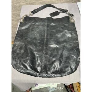 Badgley Mischka Hobo Bag Womens Large Black Leather Slouchy Shoulder Purse